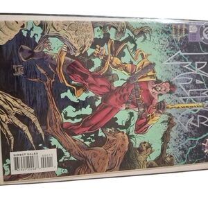 Comic Book with Red and Yellow Cover Art